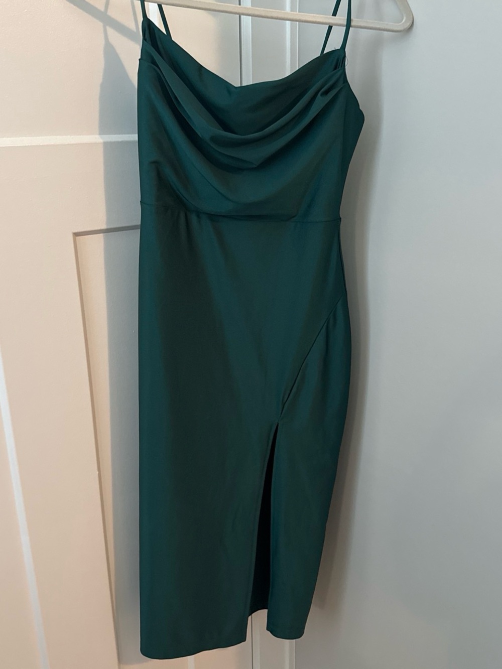Windsor Teal Cowl Neck Strappy Midi Dress